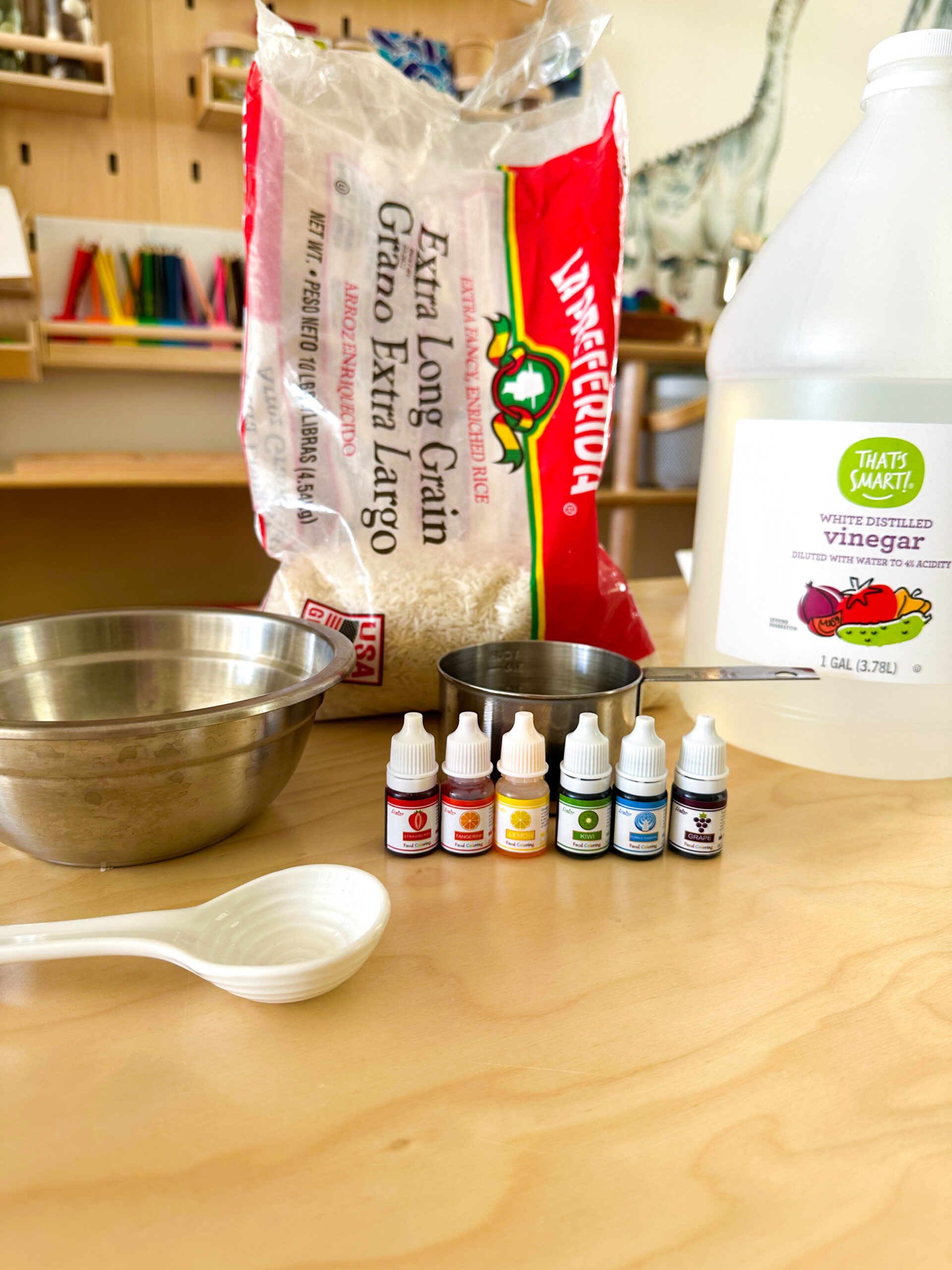 How to Dye Rainbow Rice for a Sensory Bin – Inspired Little Learners